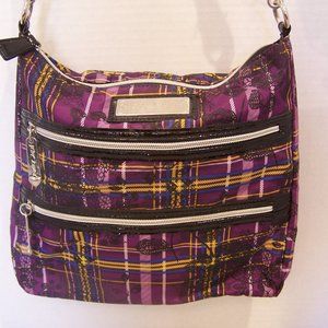 Betsy Johnson Purple Plaid Cross Body Purse